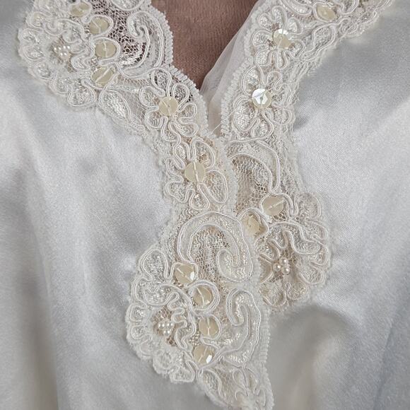 Vintage Victoria's Secret Gold Label Slip and Rob Set Cream Size Large - Picture 10 of 13